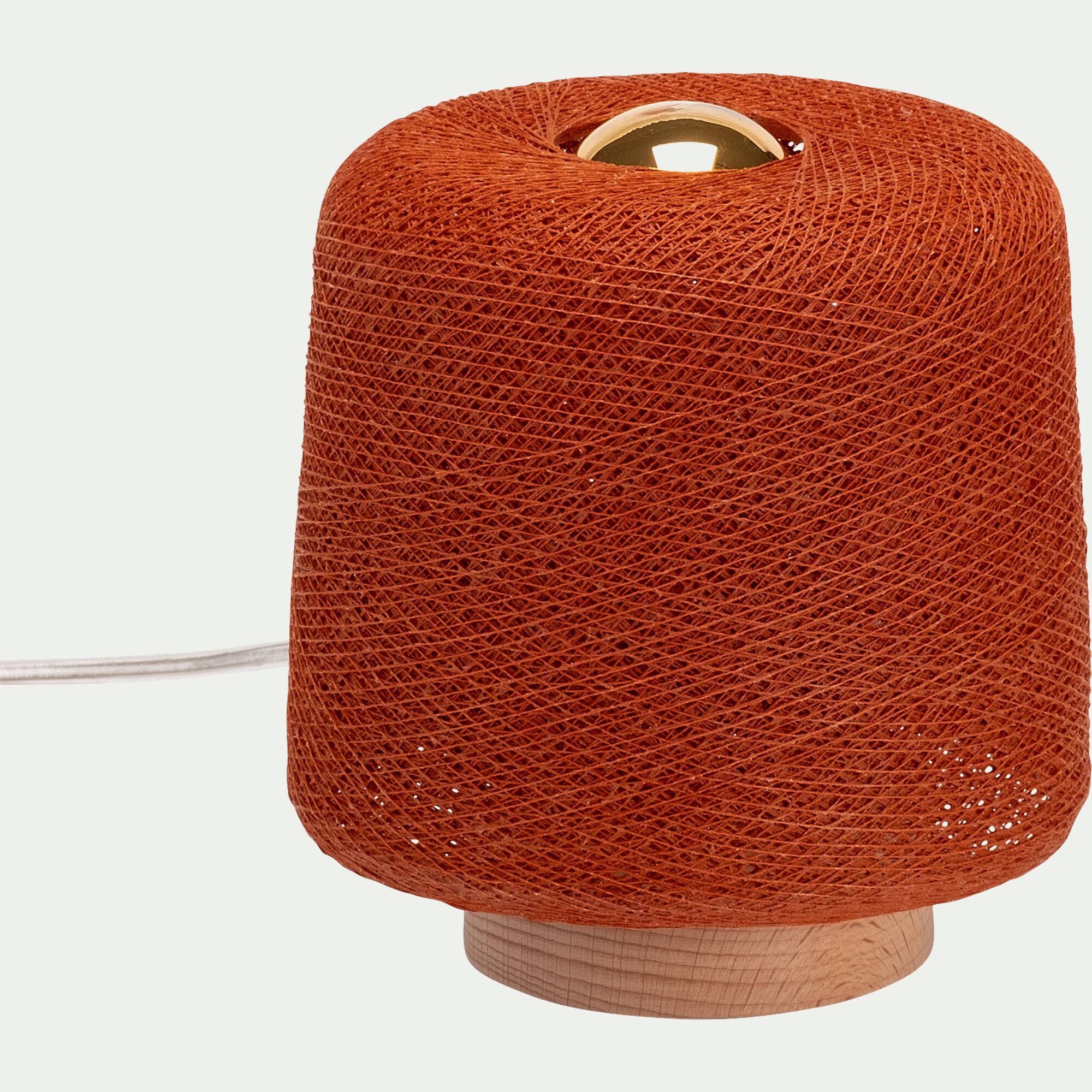 MADISON - Lampe à poser en hêtre H16cm - cuivre tanné