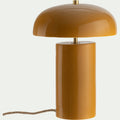 MAEL - Lampe à poser électrifiée en porcelaine D23,2cm - jaune