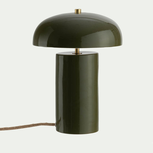 MAEL - Lampe à poser électrifiée en porcelaine D23,2cm - vert