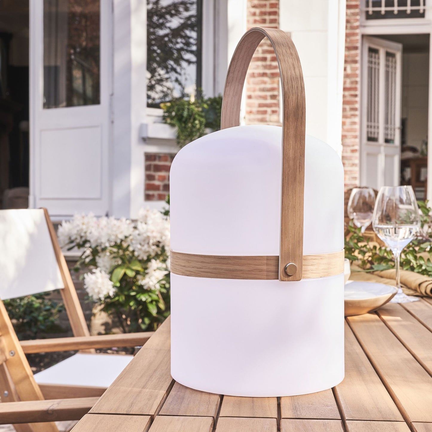 NOMADE - Lampe à poser pour l'extérieur H36xD18cm - blanc