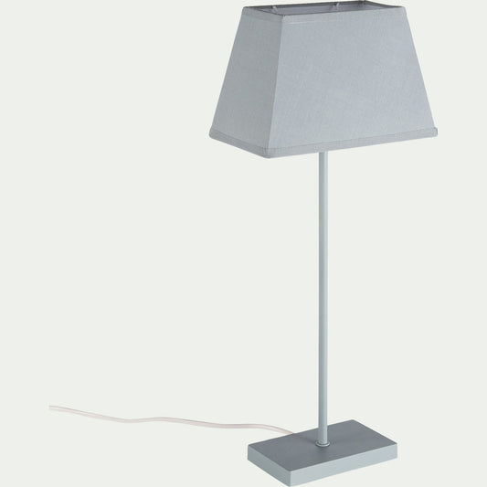 SVELTA - Lampe à poser électrifiée en coton - bleu calaluna H47cm