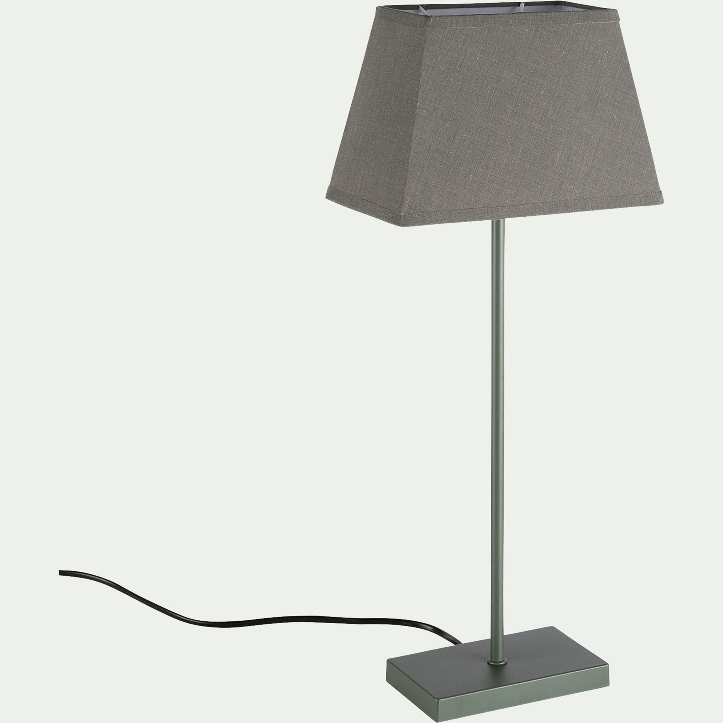 SVELTA - Lampe à poser électrifiée en coton - vert cèdre H47cm