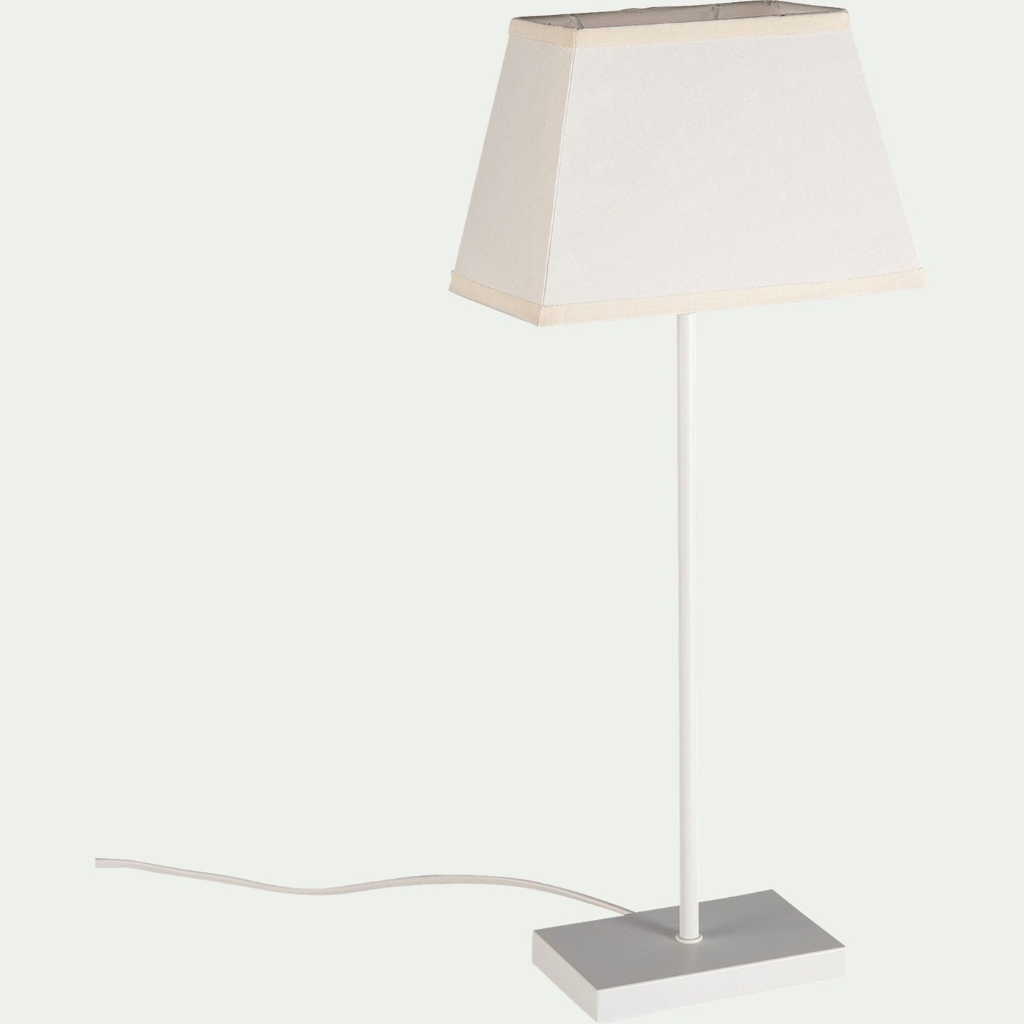 SVELTA - Lampe à poser électrifiée en coton H47cm - blanc