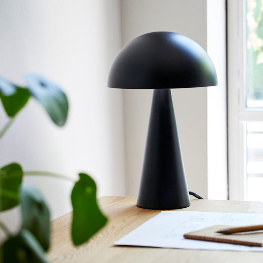 SYROS - Lampe à poser électrifiée en acier H32cm - noir