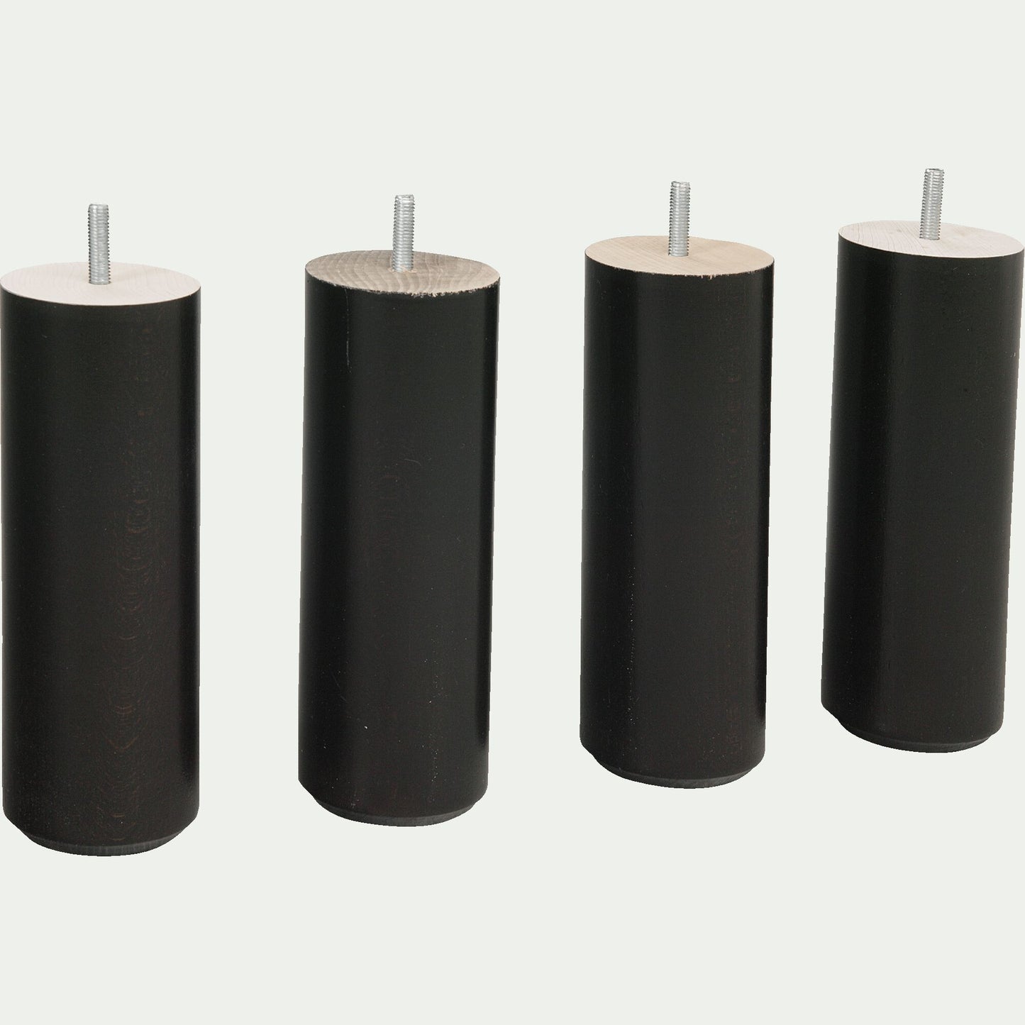 PACK - Pieds de sommier noirs H20 cm - jeu de 4