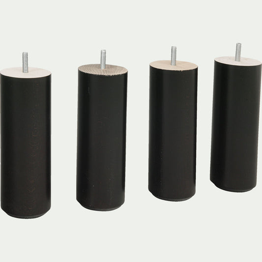PACK - Pieds de sommier noirs H20 cm - jeu de 4