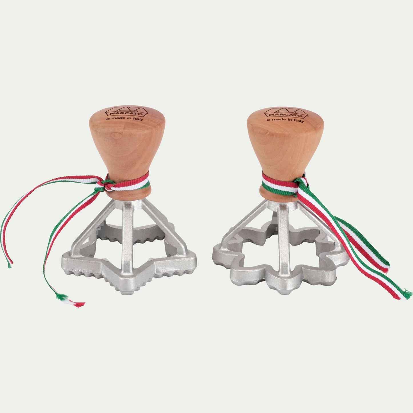 MARCATO - Lot de 2 emporte-pièces étoile et fleur en aluminium - argenté