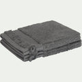 AZUR - Lot de 2 gants de toilette en coton peigné - gris restanque