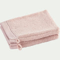 COLINE - Lot de 2 gants de toilette en coton bio - rose rosa 16x21cm