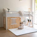 CABANON - Lot de 2 panneaux pour lit cabane 75x91,5cm - bois clair