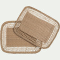 CYCLA - Lot de 2 sets de table ronds en jonc de mer L45cm - naturel