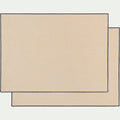LINIA - Lot de 2 sets de table en coton brodé - beige 36x48cm