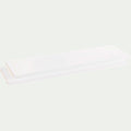BIALA - Lot de 2 tablettes en bois - blanc L75cm