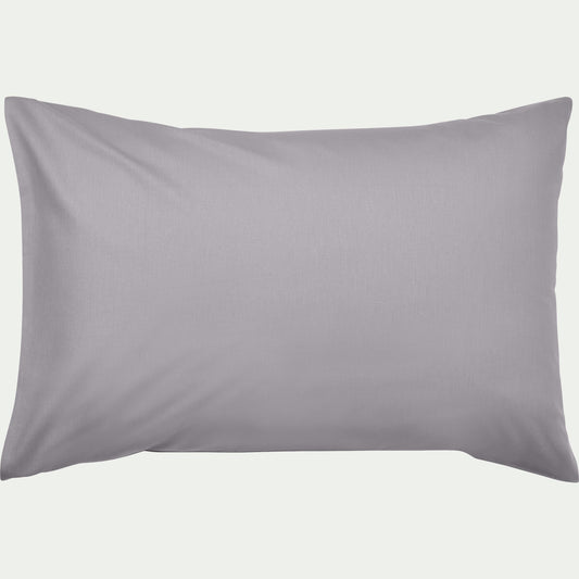 CALANQUES - Lot de 2 taies d'oreiller en coton - gris restanque 50x70cm