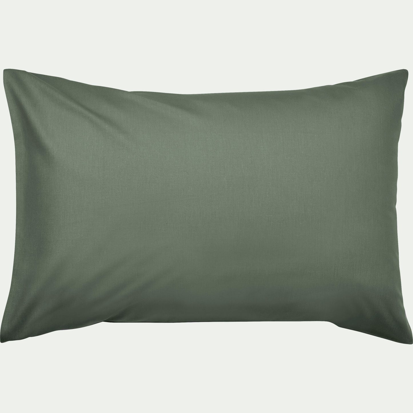 CALANQUES - Lot de 2 taies d'oreiller en coton - vert cèdre 50x70cm