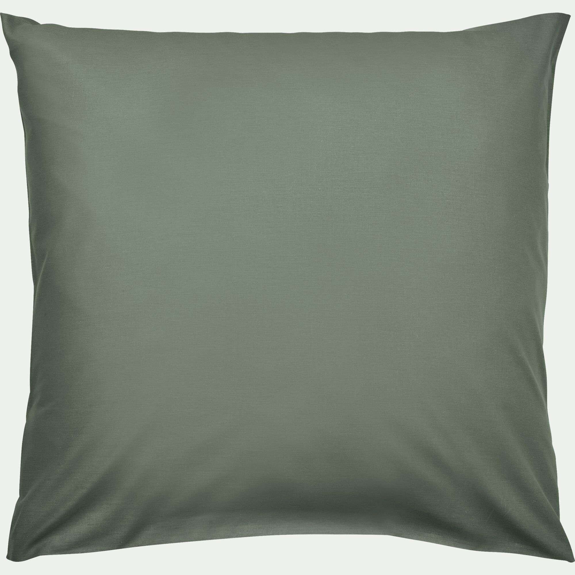 CALANQUES - Lot de 2 taies d'oreiller en coton - vert cèdre 65x65cm