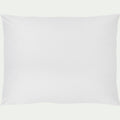 FLORE - Lot de 2 taies d'oreiller en percale de coton - blanc 50x70cm