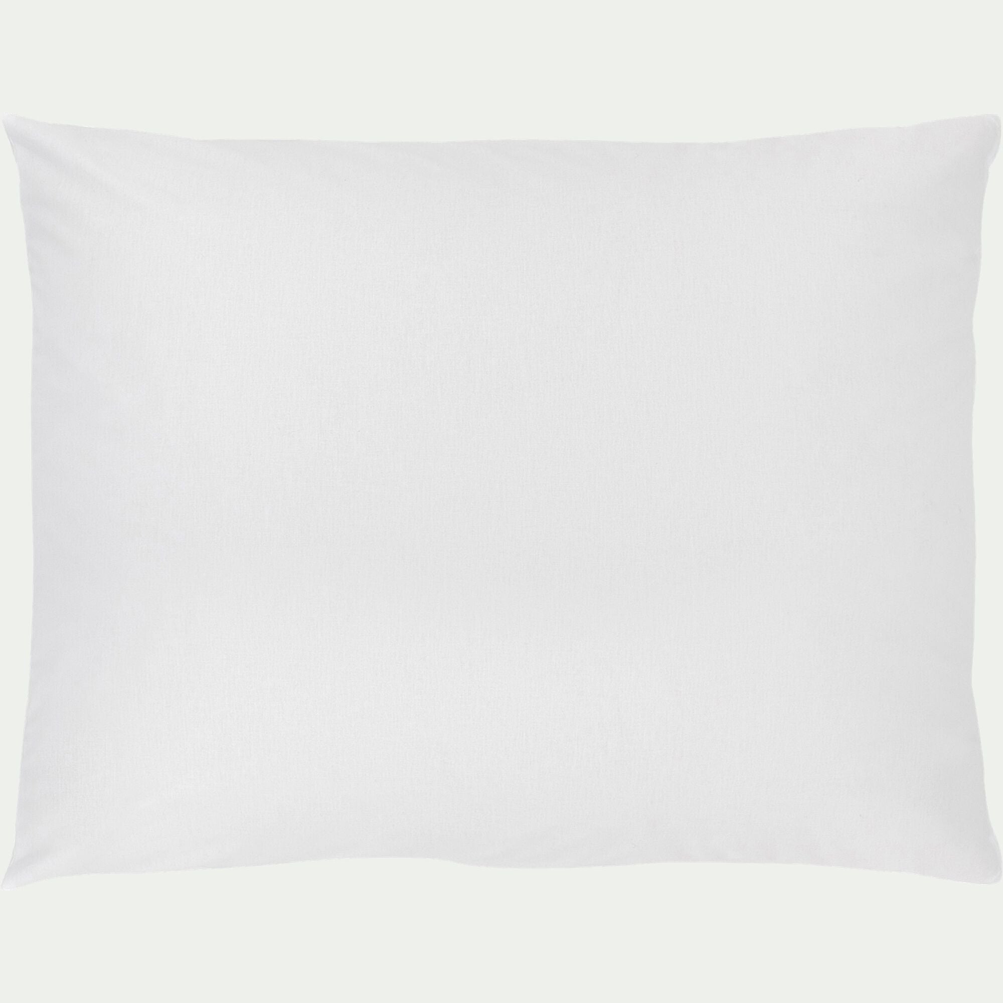 FLORE - Lot de 2 taies d'oreiller en percale de coton - blanc 50x70cm