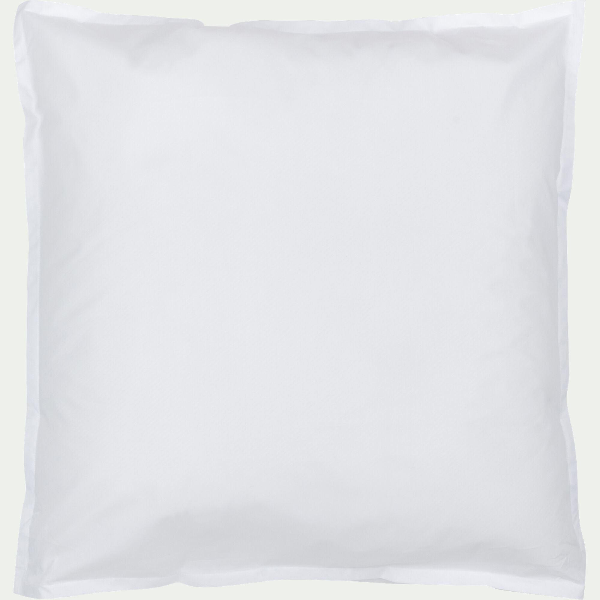 FLORE - Lot de 2 taies d'oreiller en percale de coton - blanc 65x65cm