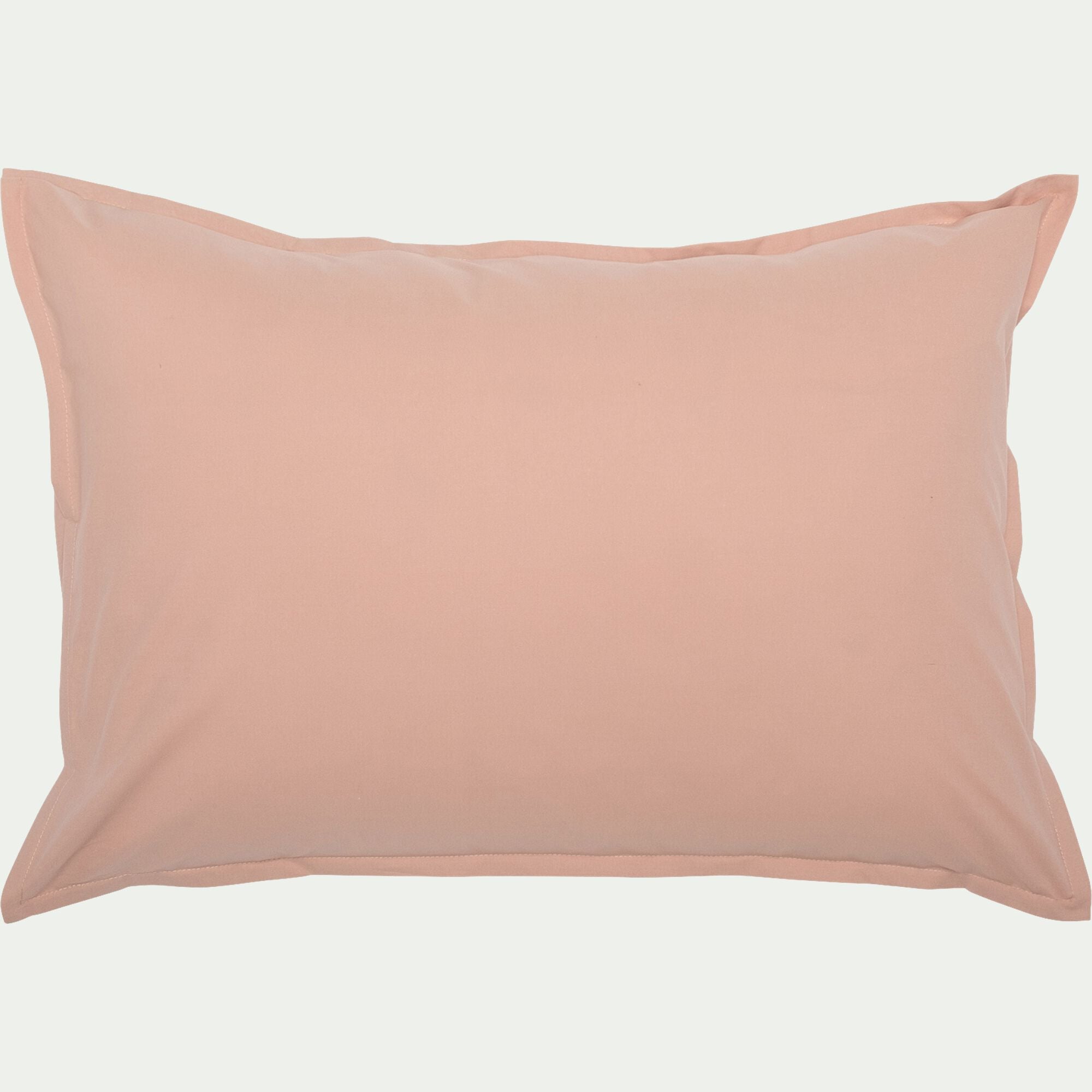 FLORE - Lot de 2 taies d'oreiller en percale de coton - rose salina 50x70cm