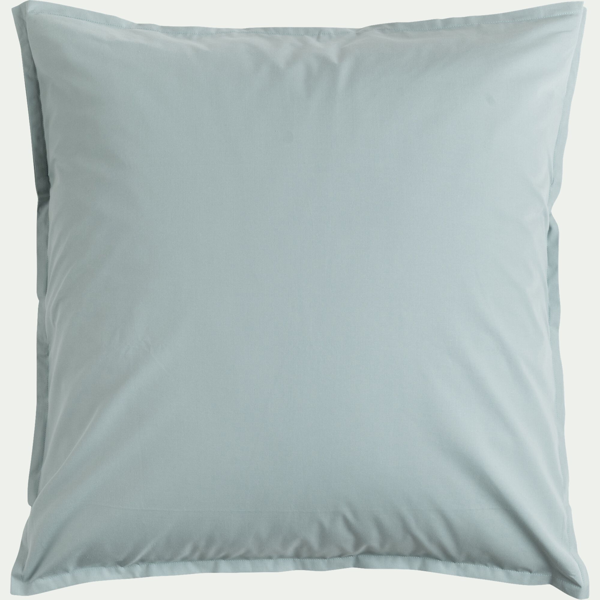 FLORE - Lot de 2 taies d'oreiller en percale de coton - bleu calaluna 65x65cm