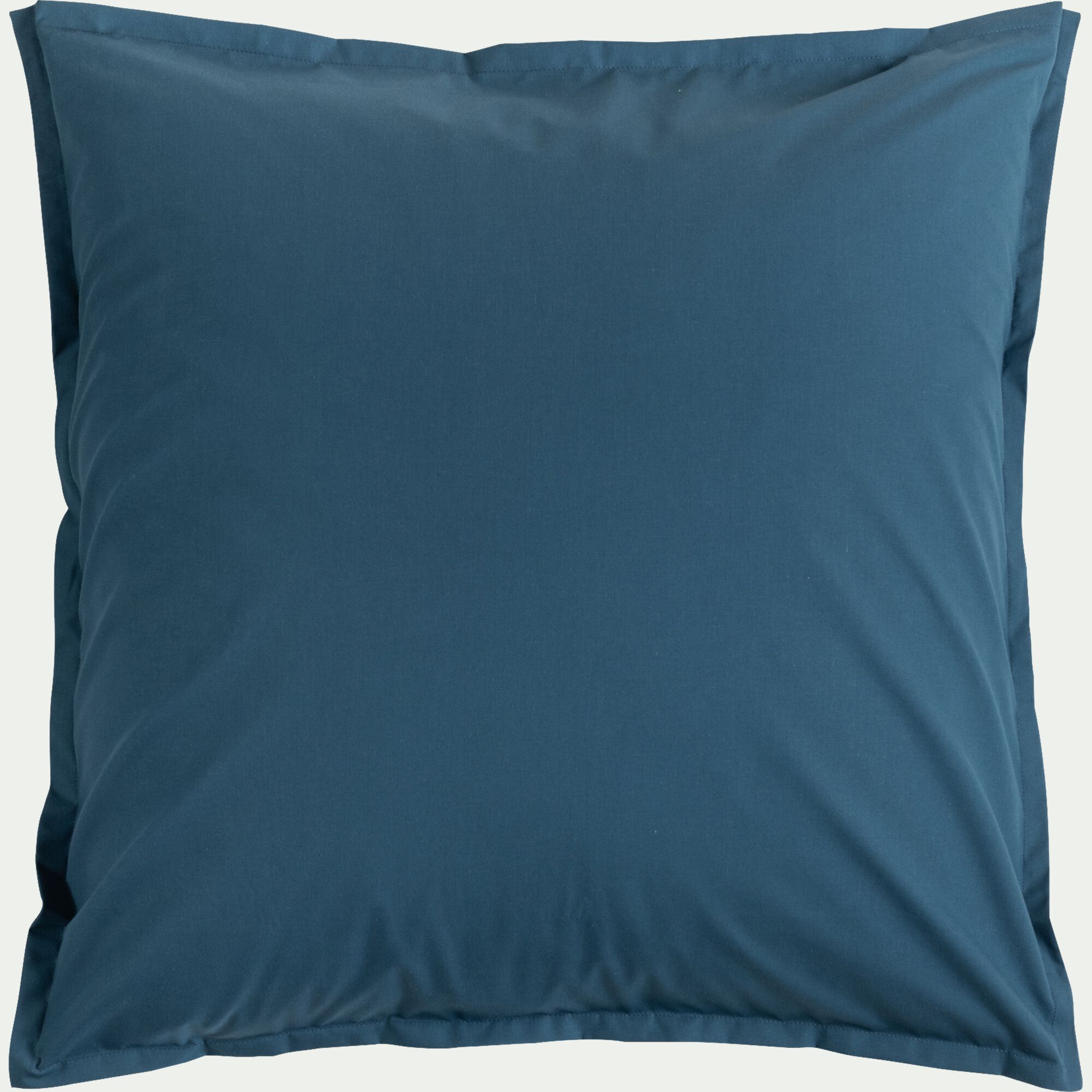 FLORE - Lot de 2 taies d'oreiller en percale de coton - bleu figuerolles 65x65cm