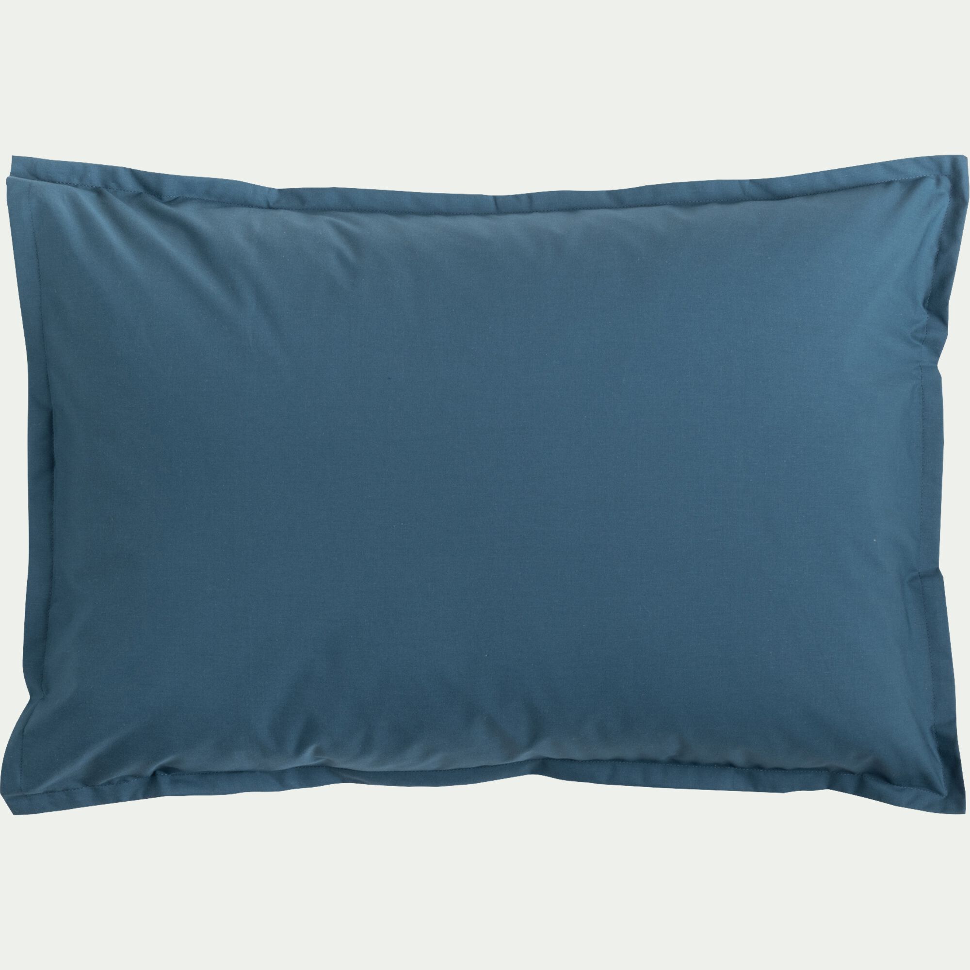 FLORE - Lot de 2 taies d'oreiller en percale de coton - bleu figuerolles 50x70cm