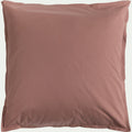 FLORE - Lot de 2 taies d'oreiller en percale de coton - brun rhassoul 65x65cm