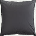 FLORE - Lot de 2 taies d'oreiller en percale de coton - gris ardoise 65x65cm