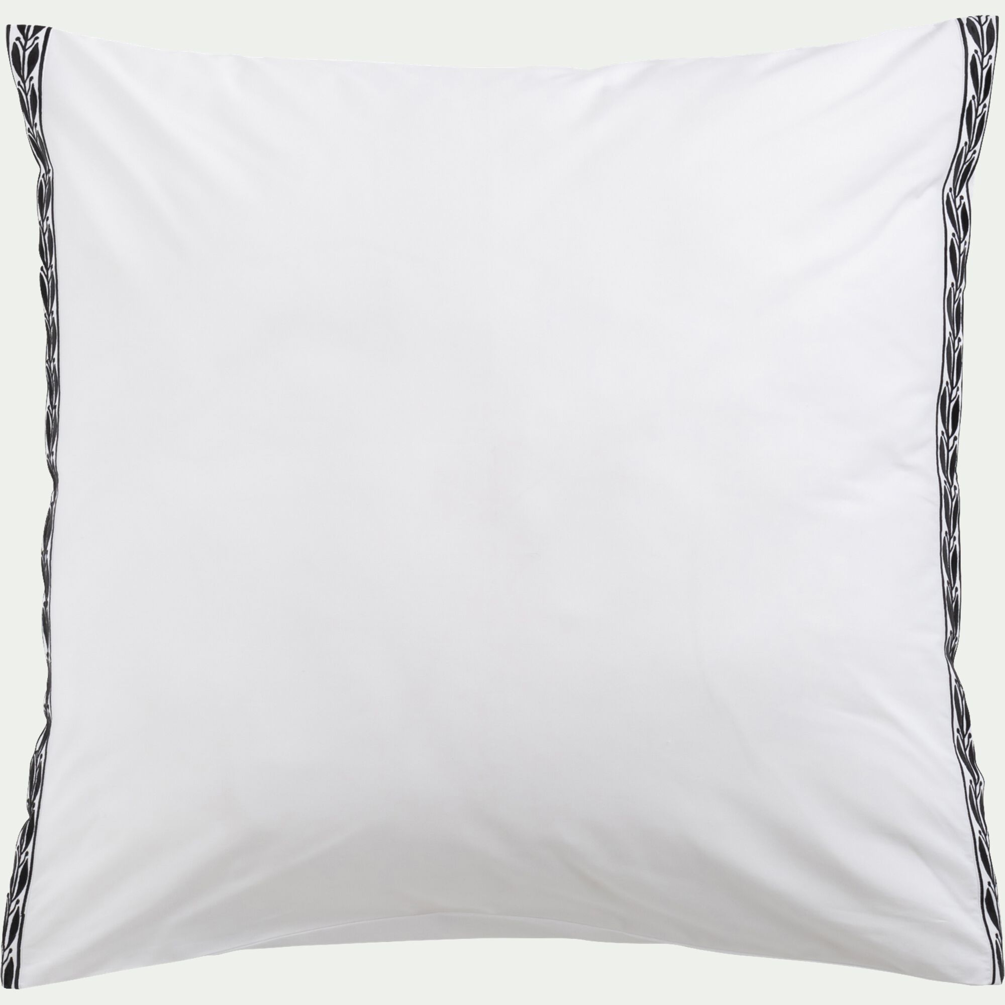 KISSOS - Lot de 2 taies d'oreiller en percale de coton 65x65cm - blanc
