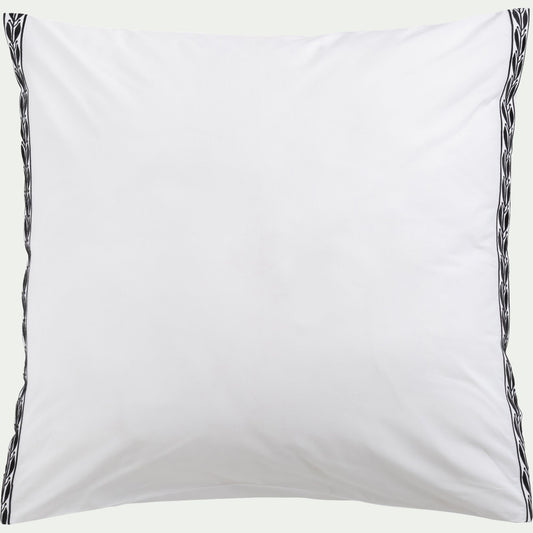 KISSOS - Lot de 2 taies d'oreiller en percale de coton 65x65cm - blanc