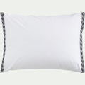 KISSOS - Lot de 2 taies d'oreiller en percale de coton 50x70cm - blanc