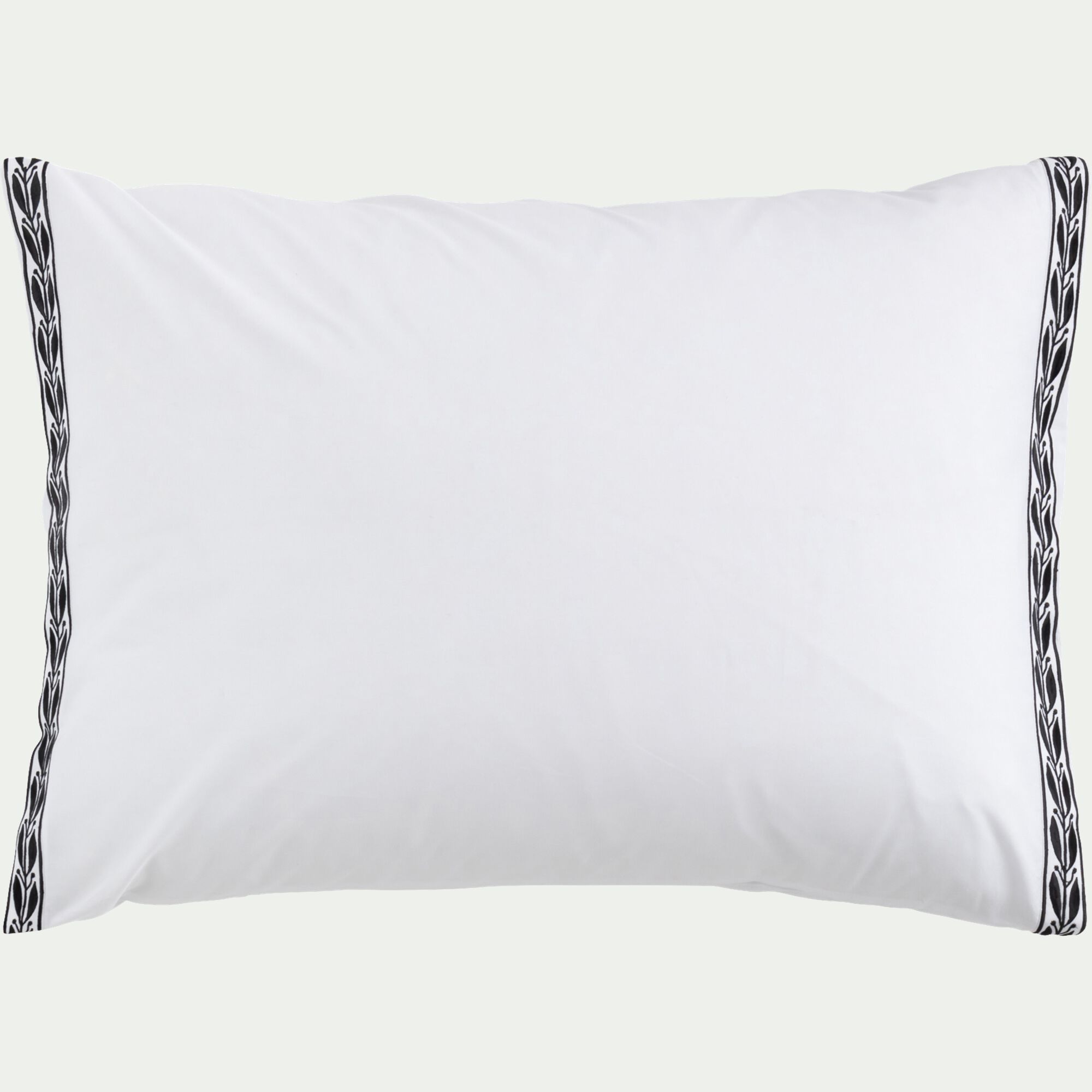 KISSOS - Lot de 2 taies d'oreiller en percale de coton 50x70cm - blanc