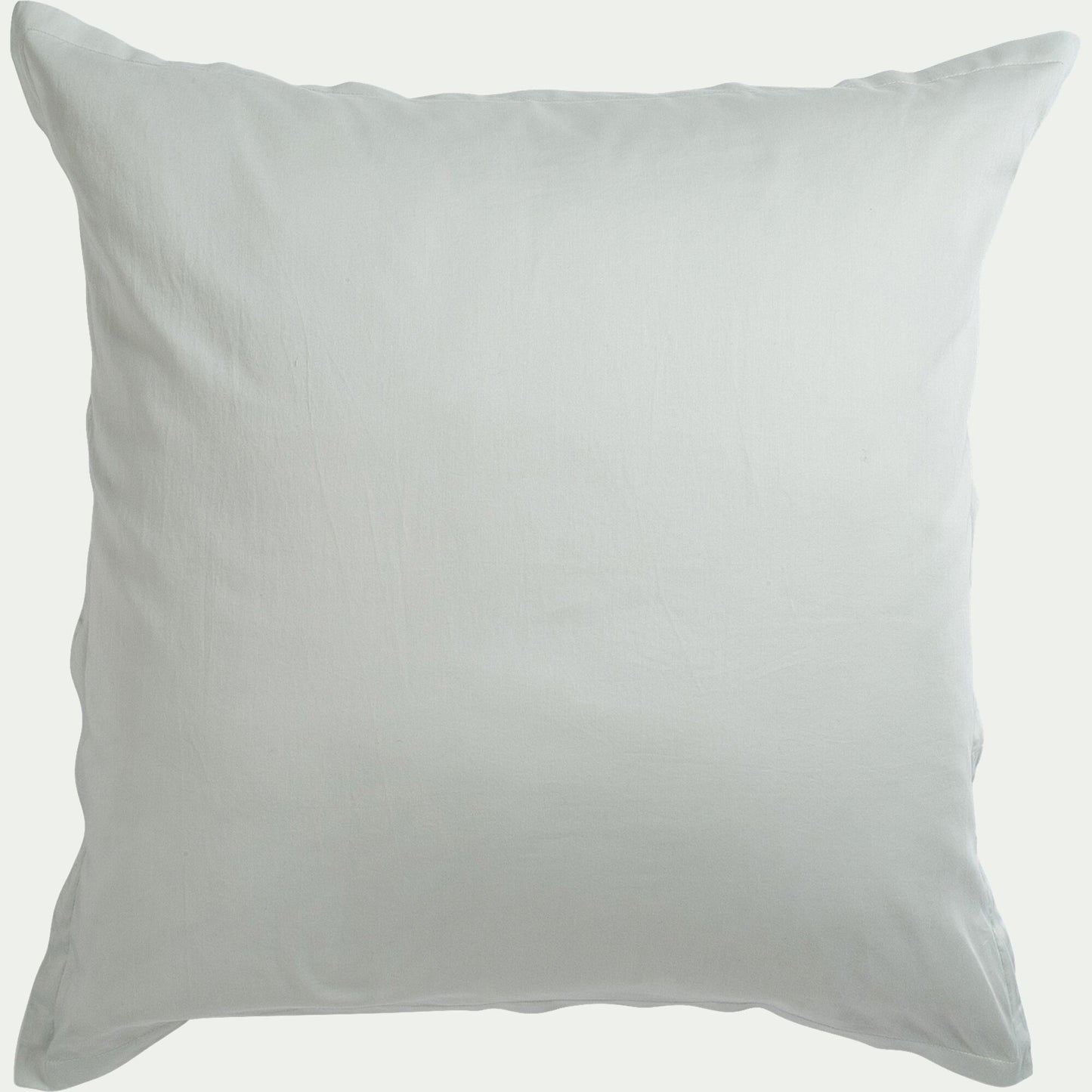 SATINE - Lot de 2 taies d'oreillers en satin lavé de 65x65cm - vert opaline