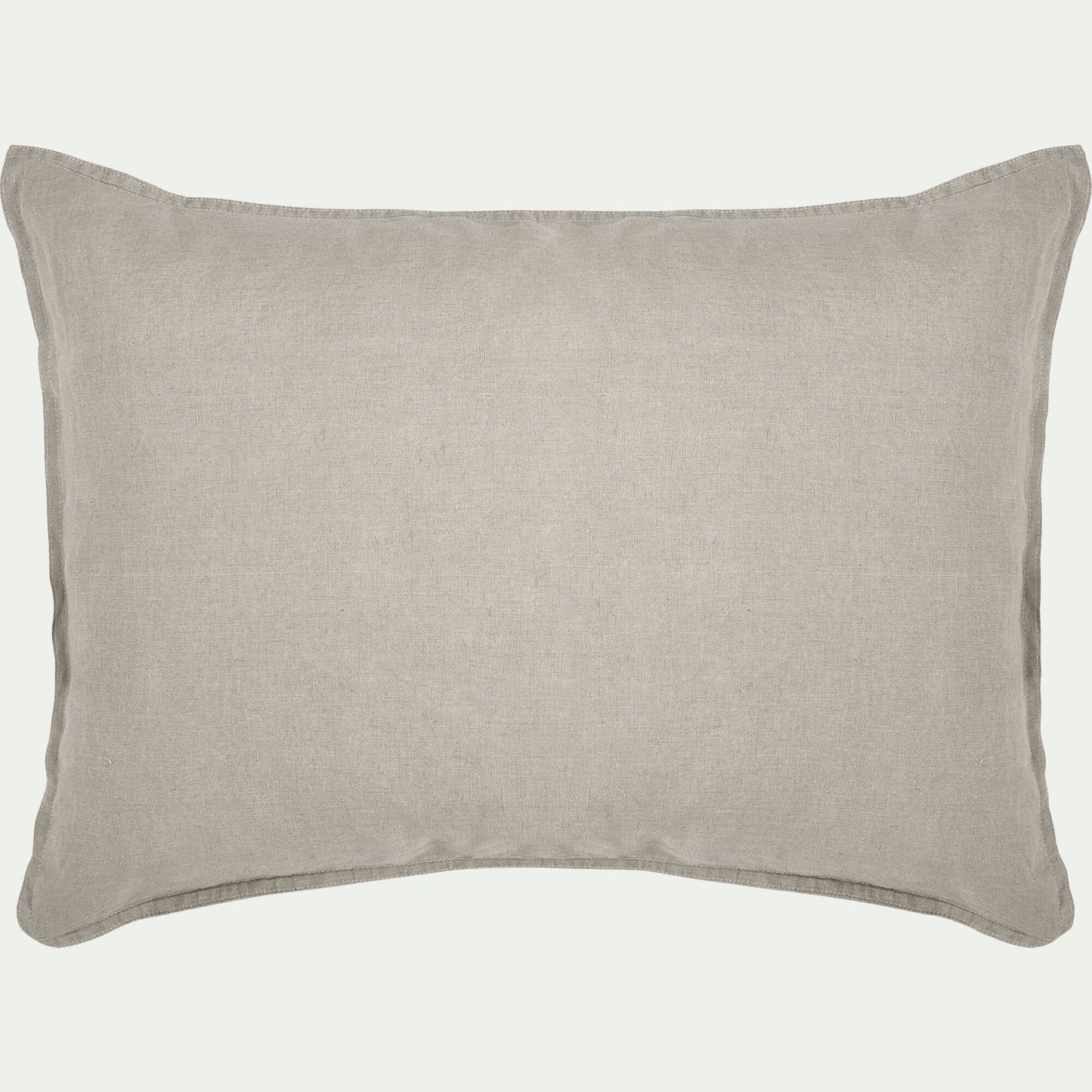 VENCE - Lot de 2 taies d'oreiller en lin lavé - beige 50x70cm