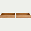 CORCOVADO - Lot de deux tiroirs de rangement en bois pour lit CORCOVADO - bois clair