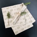AMANDE - Lot de 20 serviettes en papier motif amande 33x33cm - beige alpilles