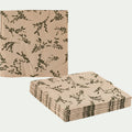 BAIA - Lot de 20 serviettes en papier motif à fleurs 33x33cm - beige alpilles