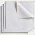 ARUM - Lot de 4 serviettes de table en coton 41x41cm - blanc
