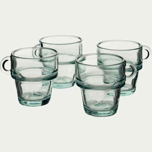 ECUME - Lot de 4 tasses à café 10cl - transparent