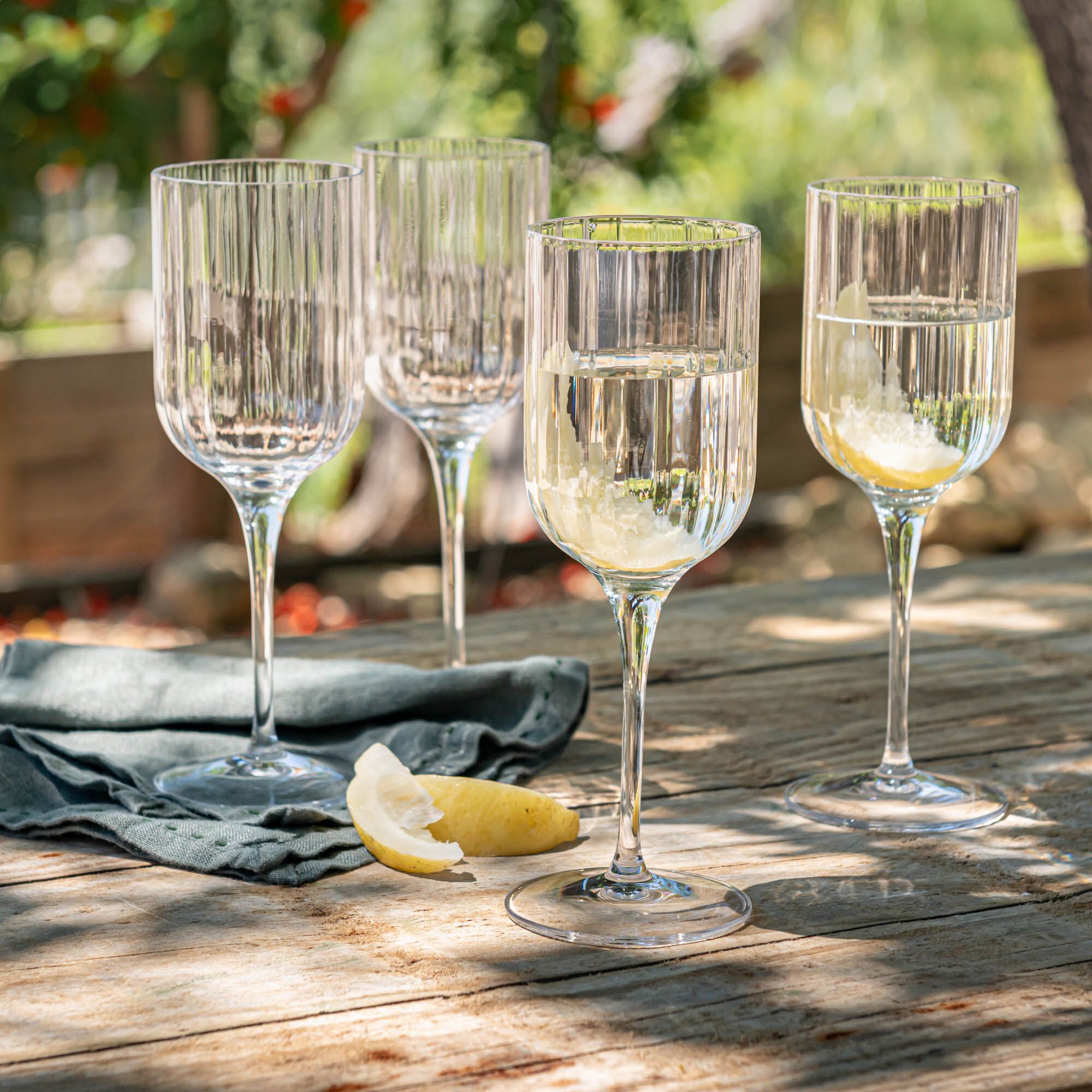 BACH - Coffret de 6 verres à pied tulipe en cristallin 28cl - transparent