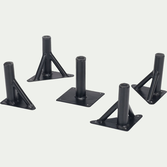 TASSIA - Lot de 5 pieds en acier - noir
