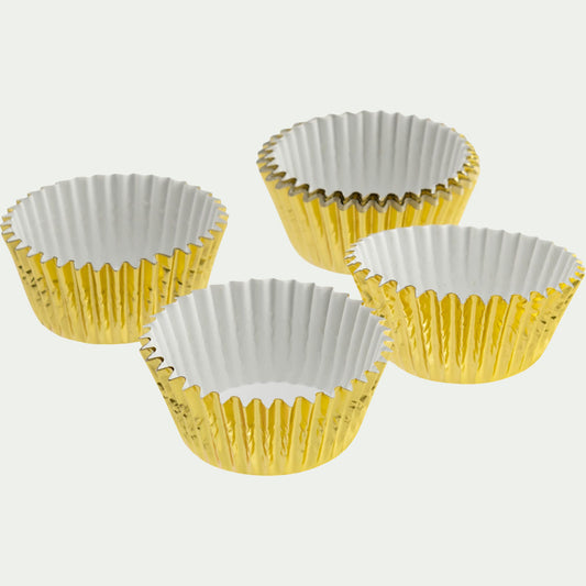 PATISDECOR - Lot de 50 caissettes à cupcakes D5cm - doré