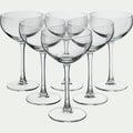 MADE - Coffret de 6 coupes à champagne en verre 24cl - transparent