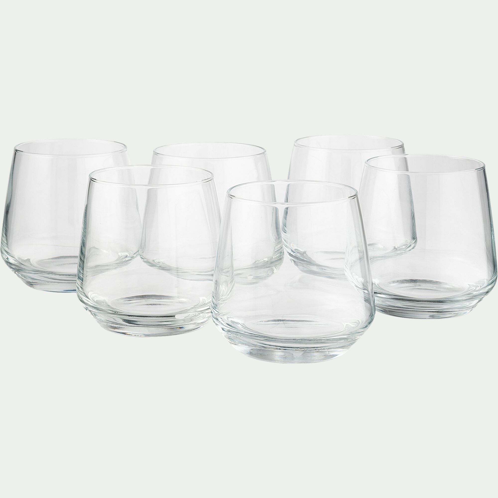 LAL - Coffret de 6 gobelets en verre 34,5cl - transparent