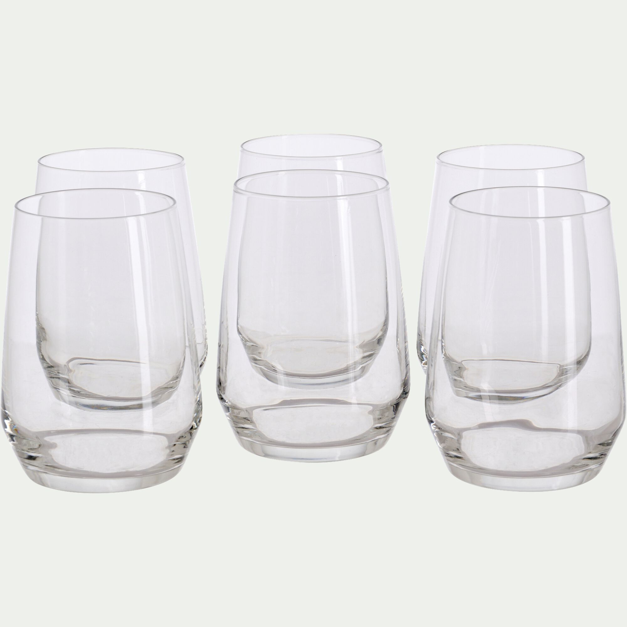 MADE - Coffret de 6 gobelets en verre 45cl - transparent