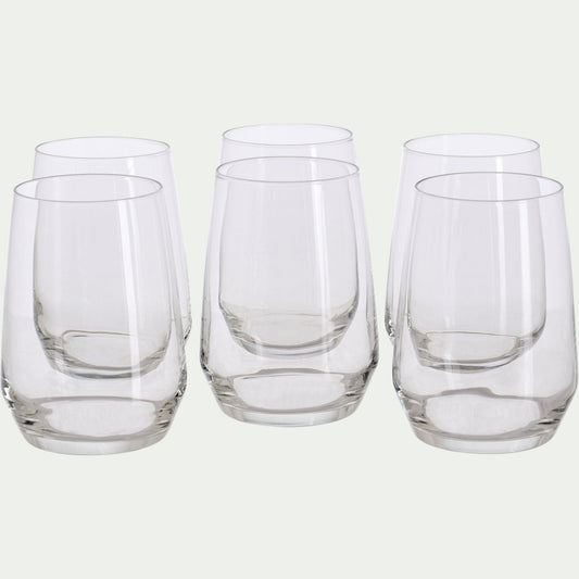 MADE - Coffret de 6 gobelets en verre 45cl - transparent