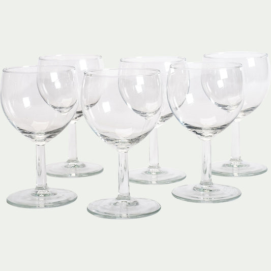 MISTRAL - Coffret de 6 verres à pied 25cl en verre - transparent