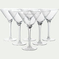 MADE - Coffret de 6 verres à martini en verre 26cl - transparent