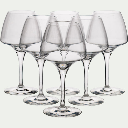 OPEN UP - Lots de 6 verres à pied en cristallin 32cl - transparent
